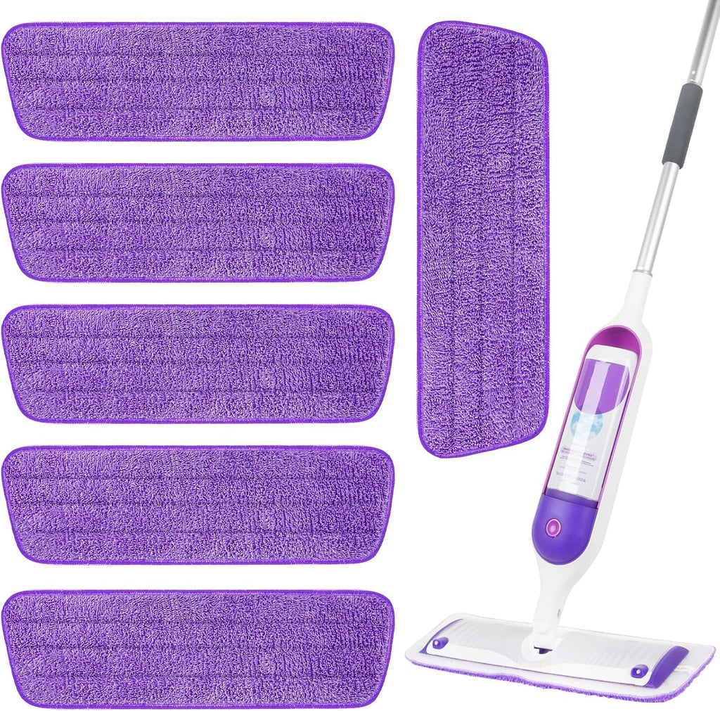 6 Pack Reusable Microfiber Mop Pads for Swiffer PowerMop, Power Mop Refill Pads for 13''-16''