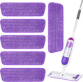 6 Pack Reusable Microfiber Mop Pads for Swiffer PowerMop, Power Mop Refill Pads for 13''-16''