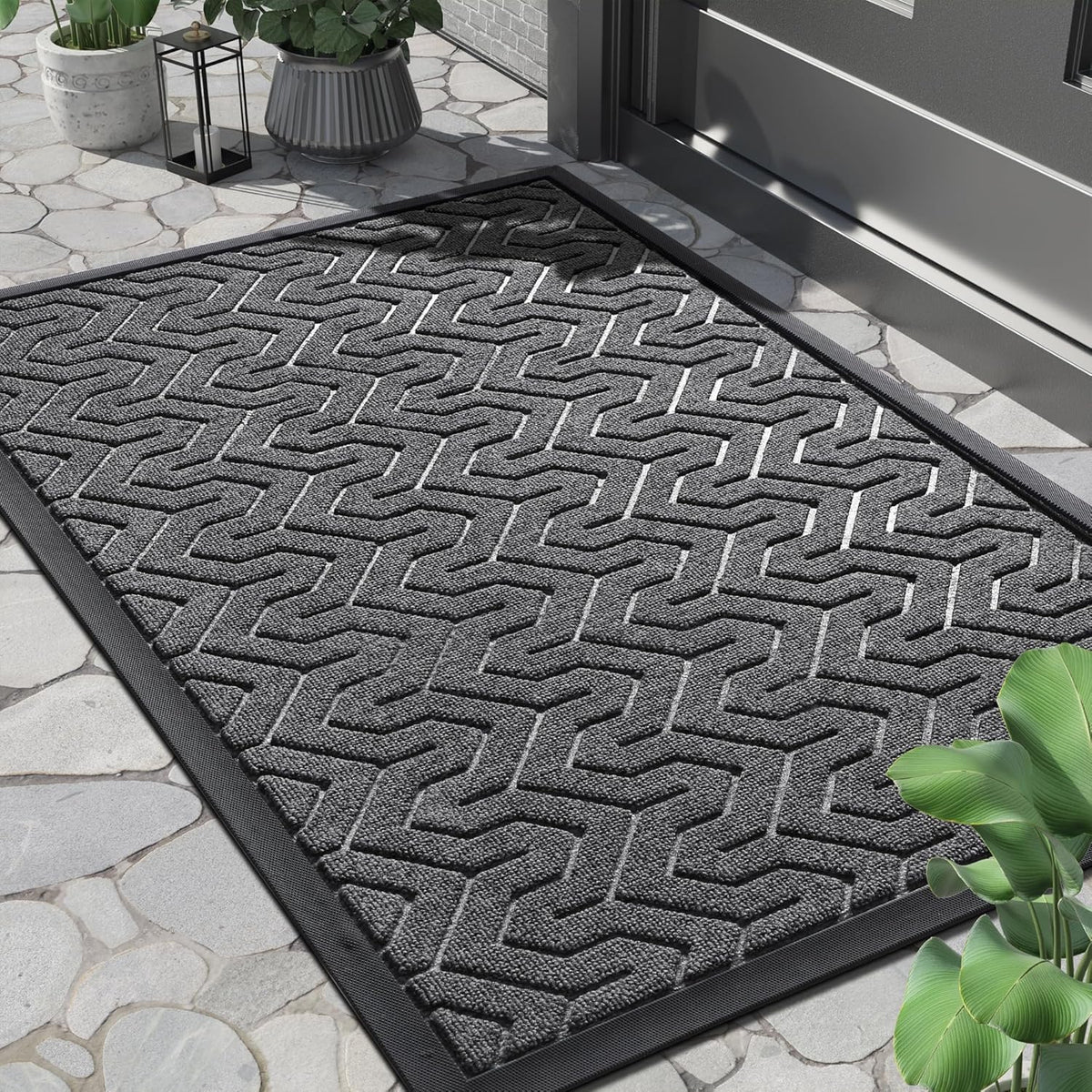 Yimobra Large Door Mat Outside Entrance 36x24, Waterproof Heavy Duty Outdoor Mats for Front Door