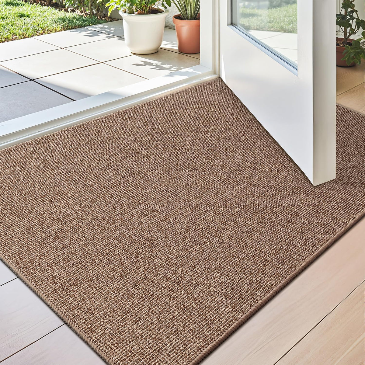 LUMI Indoor Door Mat 24"x36", Ultra Thin Low Profile Non-Slip Doormat for Home Entrance, Absorbent
