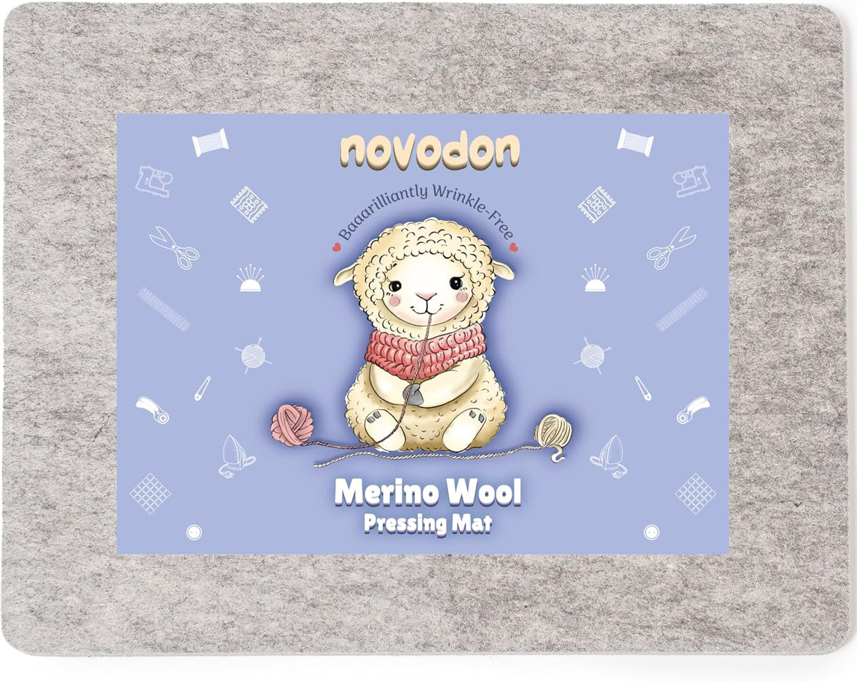 Novodon Merino Wool Pressing Mat for Quilting 17" x 13.5" 100% Merino Wool Pressing Mat for