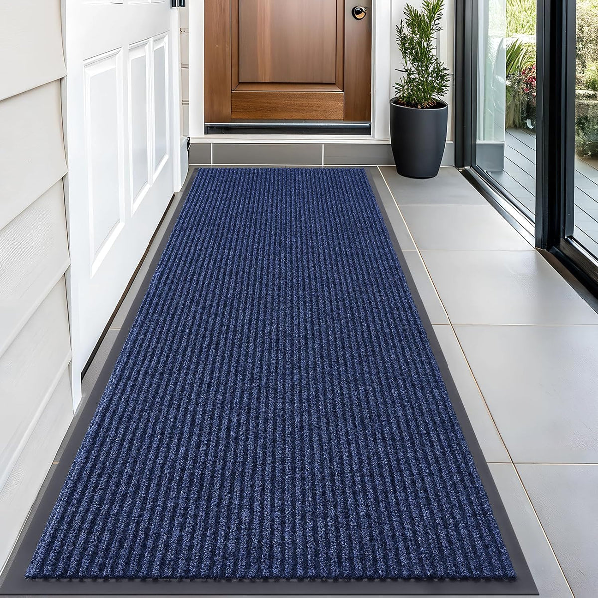 OLANLY Front Door Mat Indoor Outdoor Entrance, Waterproof Heavy Duty Doormat, Fade Resistant, Low