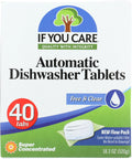 If You Care Dishwasher Tablets 40 Count - Powerful, Plant Based, Concentrated, Biodegradable