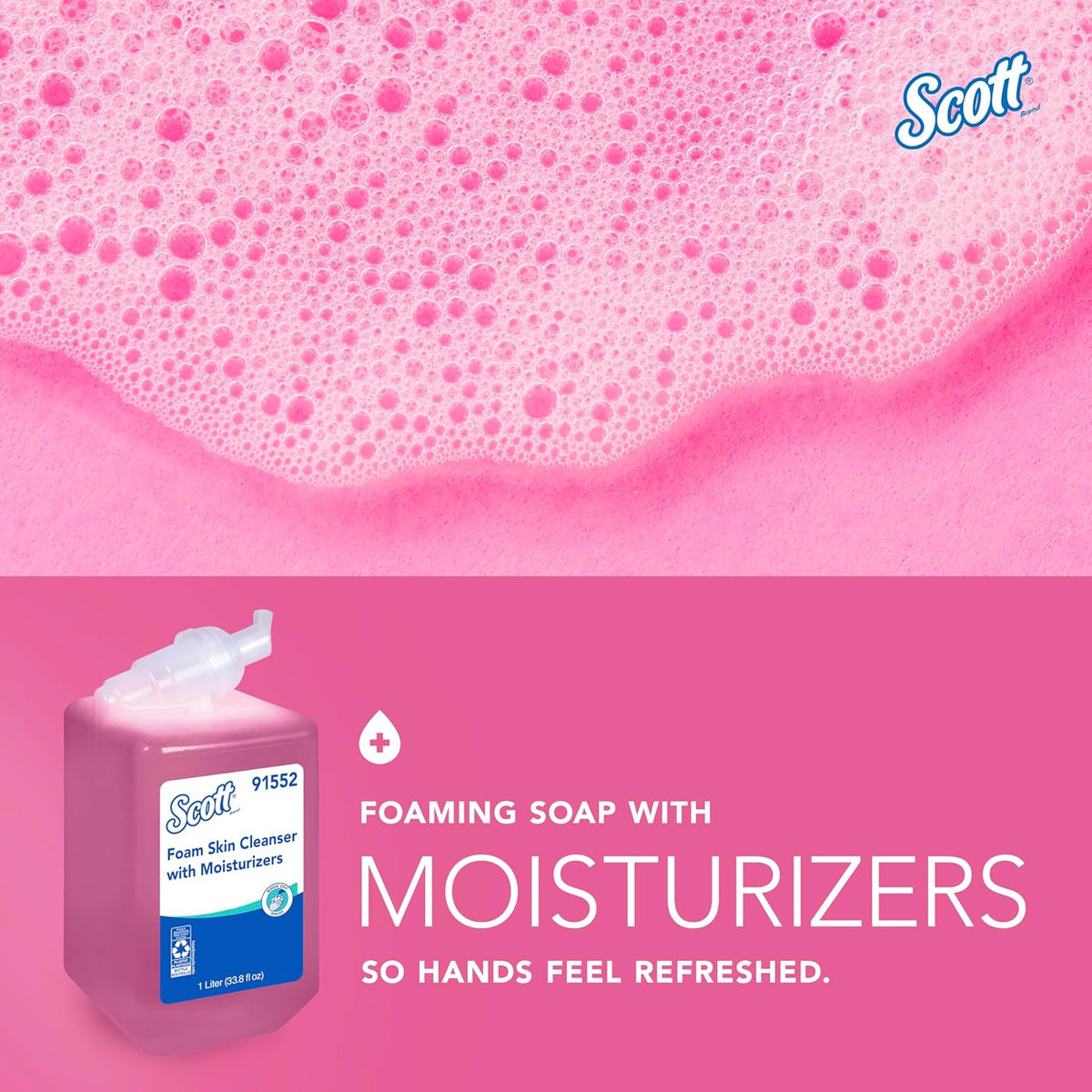 Bundle of Scott® Foam Hand Soap with Moisturizers, 1.0 L Pink, Floral Scent Refills + Scott