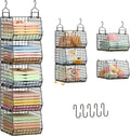Deeper 4'' Design 5 Tier Foldable Hanging Closet Organizer and Storage，Wire Cabinet Shelves and