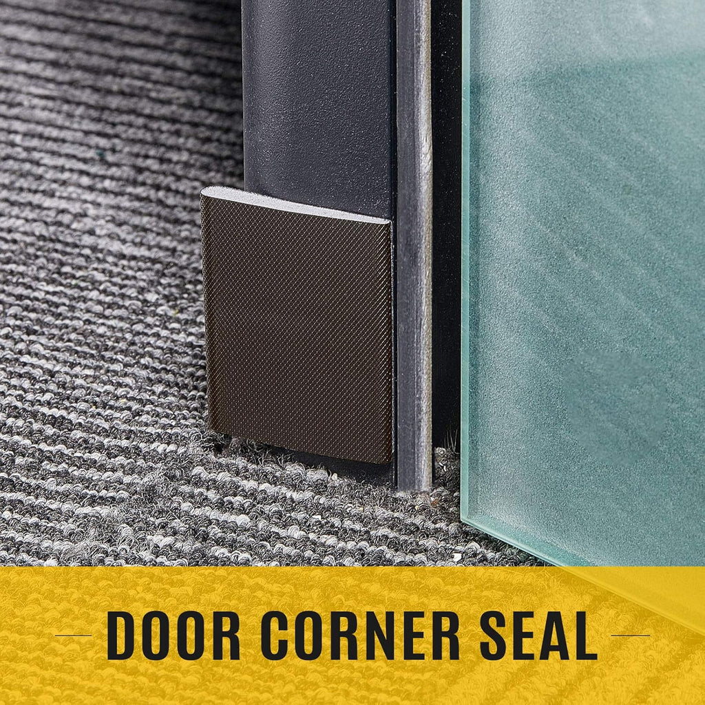 Zonon 64 Pieces Door Corner Seal Weatherstripping Exterior Door Frame Seal Draft Stopper Adhesive