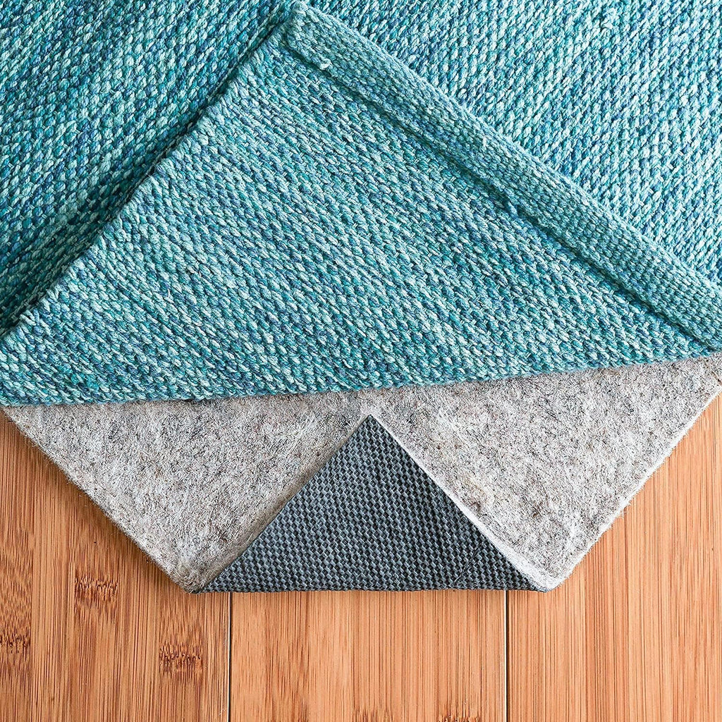 RUGPADUSA - Dual Surface - 10' Square - 1/4" Thick - Felt + Rubber - Non-Slip Backing Rug Pad