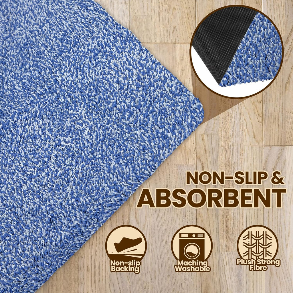 Premium Microfiber Indoor Door Mat – 36"x60" Washable Entry Mat, Non-Slip, Waterproof Backing