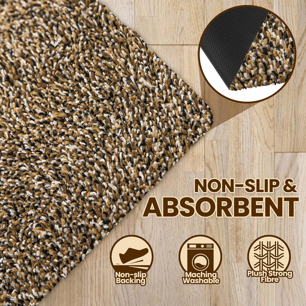 Premium Microfiber Indoor Door Mat – 36"x60" Washable Entry Mat, Non-Slip, Waterproof Backing