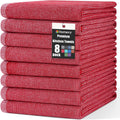 Homaxy Premium Kitchen Towels(18”x 28”, 8 Pack), Large Cotton Kitchen Hand Towels, Flat and Terry