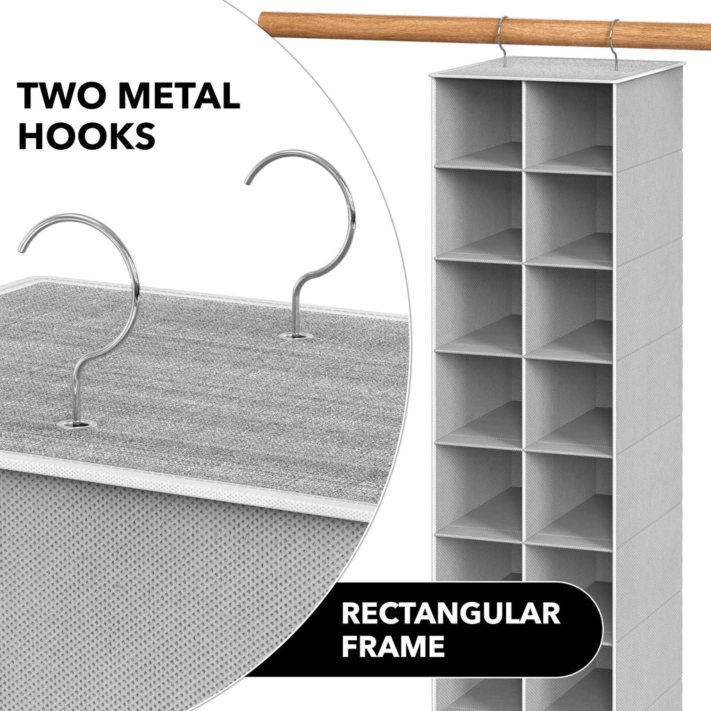 Simple Houseware 20 Section Shelves Hanging Shoes Organizer, Gray