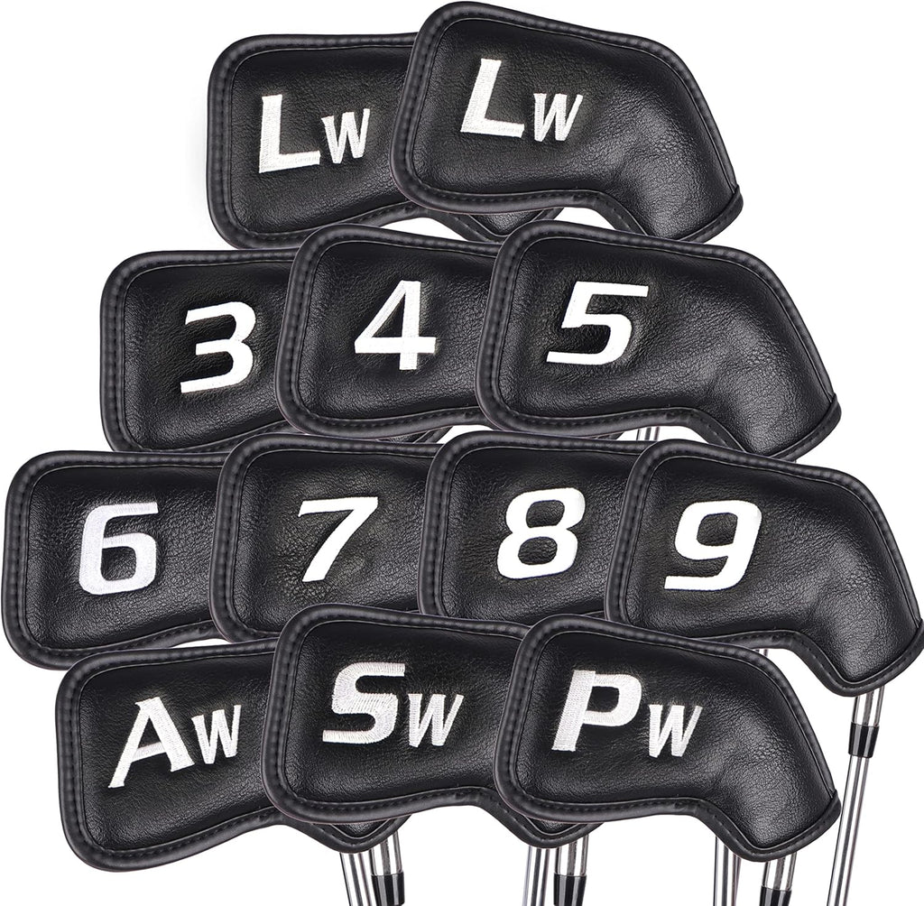 CHAMPKEY Premium Golf Club Covers for Men 12 Pack - Comfortable Polyurethane Golf Iron Covers