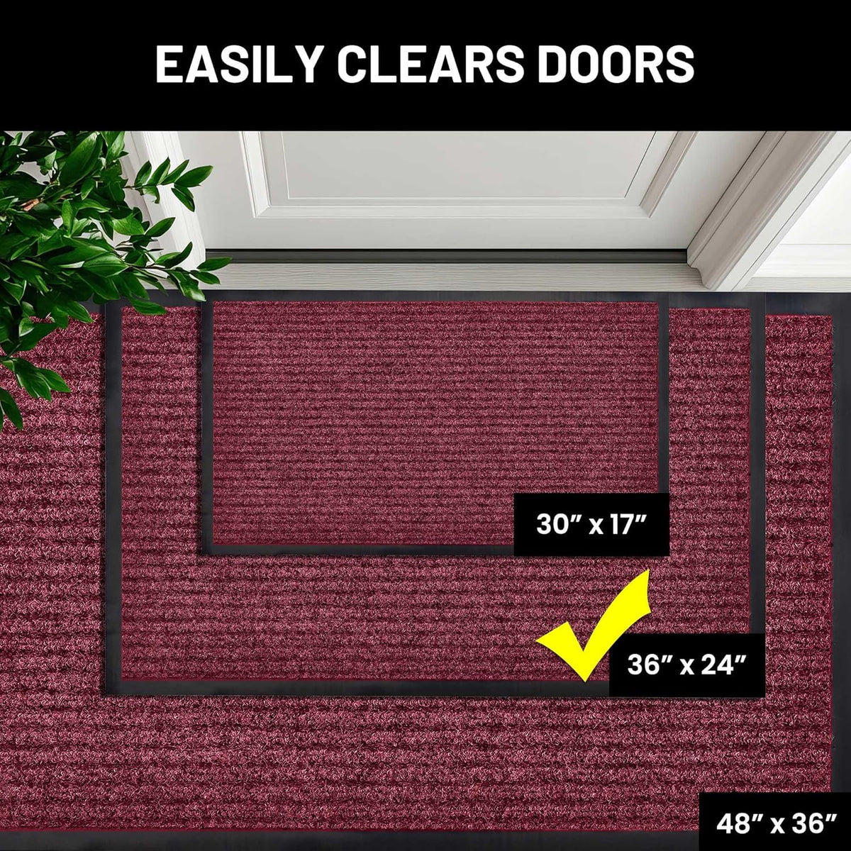 Sierra Concepts Front Door Mat Large Welcome Floor Mats - Entryway Indoor Outdoor Entrance Doormat