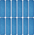 12 Pack Microfiber Mop Pad Universal Commercial/Industrial/Professional 17-18 Inch Head- Heavy Duty