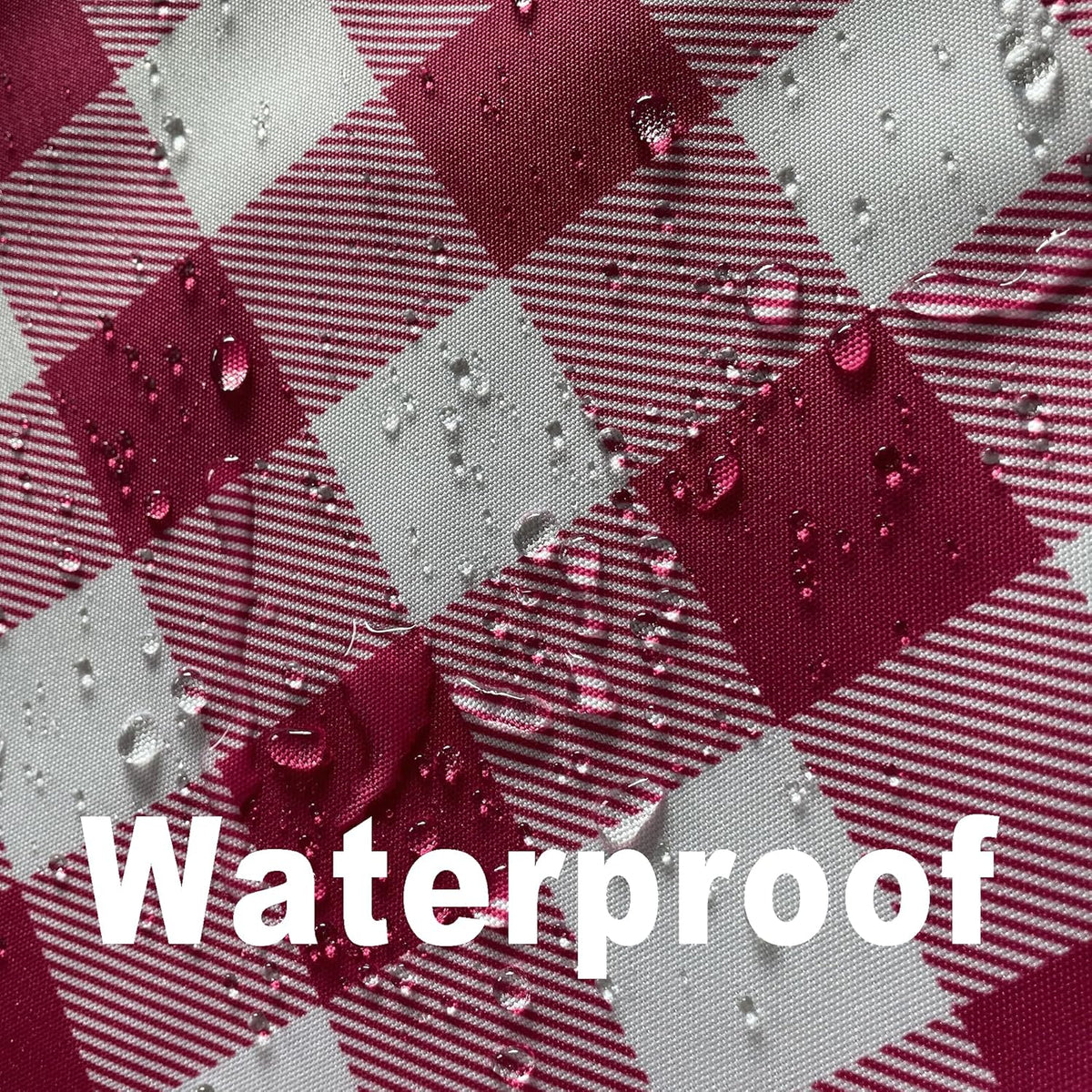 Waterproof Gingham Tablecloth Fabric - Oblong 52x70 Inch Classic Buffalo Tartan Valentines Table