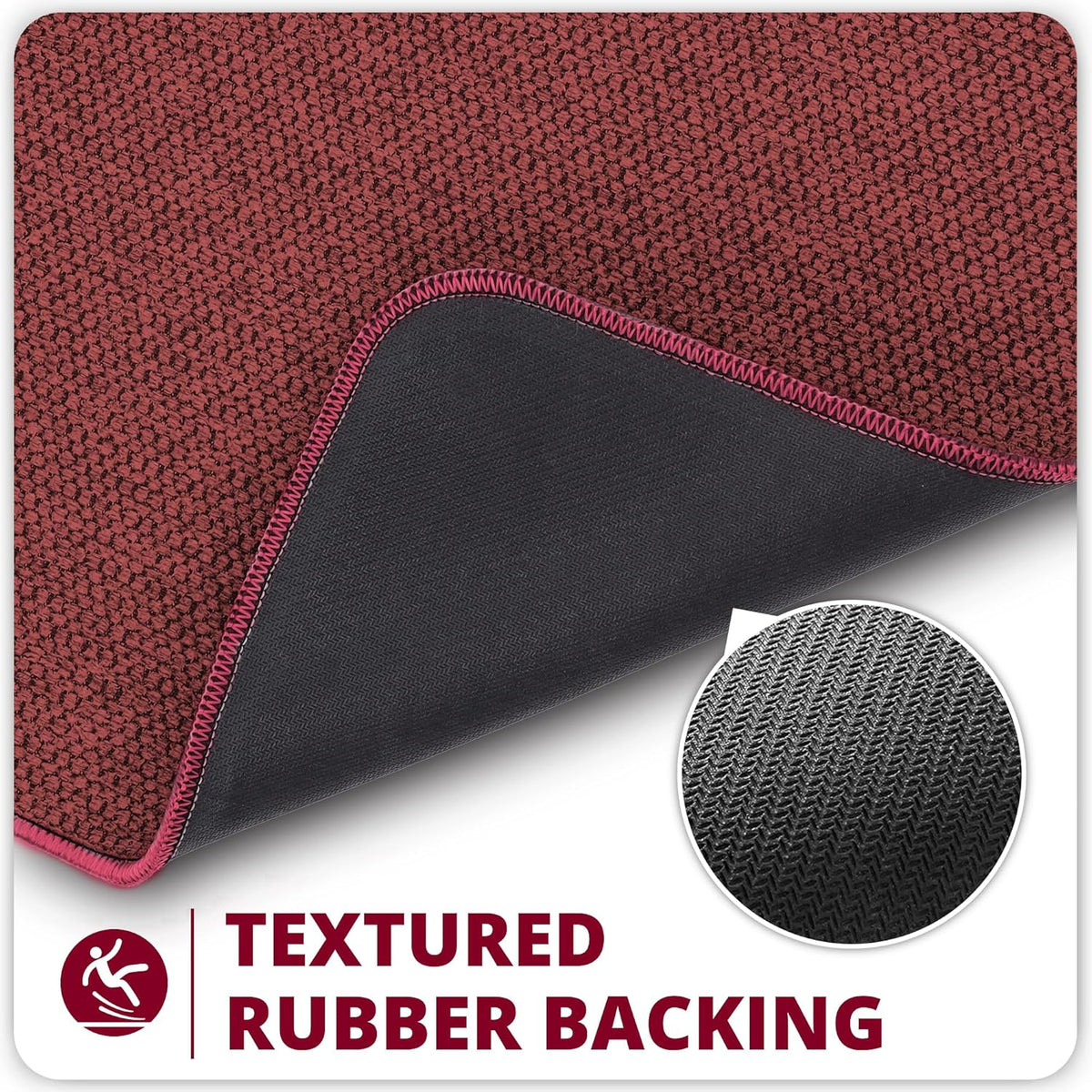Bath Mat,Ultra Thin Bathroom Rugs,Rubber Bath Mats for Bathroom,No Slip Bath Rugs,Quick Dry,Machine