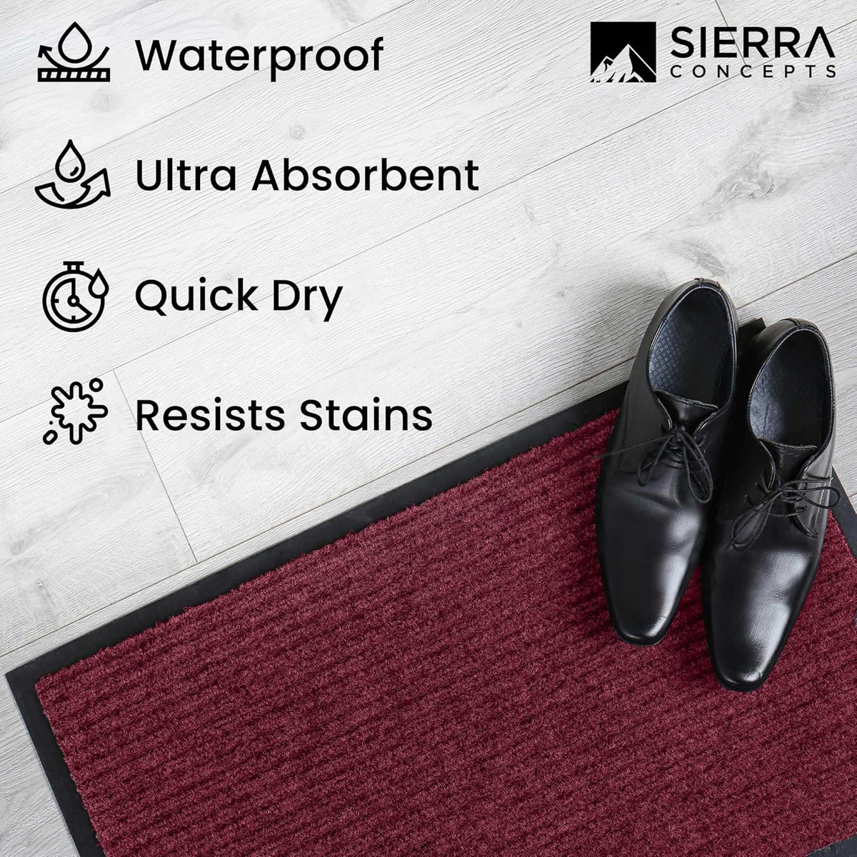 Sierra Concepts Front Door Mat Welcome Floor Mats - Entryway Indoor Outdoor Entrance Doormat