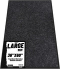 Front Door Mat Indoor Outdoor Entrance, 36" x 60" Dirt Resistant and Absorbent Door Mat, TPR