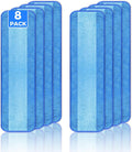 8-Pack Microfiber Cleaning Pads, 18-Inch Microfiber Mop Pads Compatible with Bona Mop, Washable and