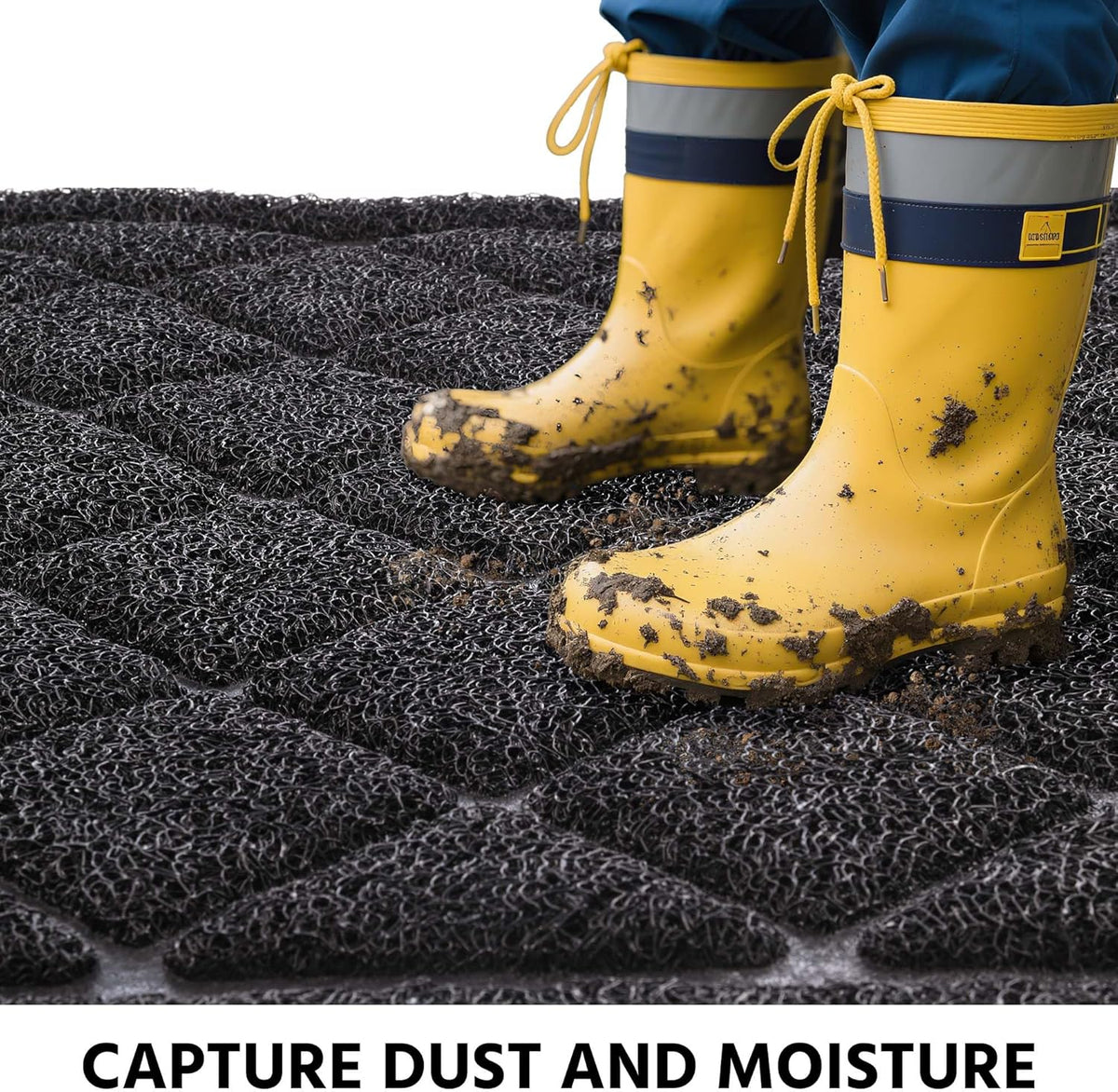 Front Door Mat Indoor Outdoor Entrance, 36" x 48" Heavy Duty All-Season All-Weather Waterproof