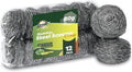 12 Pack Stainless Steel Scourers by Scrub It – Steel Wool Scrubber Pad Used for Dishes, Pots, Pans