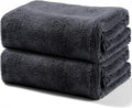 JOYMOOP Microfiber Towels for Cars, 2 Pack 63" x 29.5" Car Drying Towel, Dark Gray Reusable Car