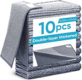Forggon10 Pcs New Upgrade 2-Layer Non Scratch Wire Dishcloth,Wire Dishwashing Rag, Non-Scratch Wire