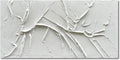 NANKAI Hand-Painted Thick Texture White Minimalist Oil Painting 30x60 Inch Large Contemporary Art