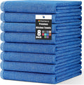 Homaxy Premium Kitchen Towels(18”x 28”, 8 Pack), Large Cotton Kitchen Hand Towels, Flat and Terry