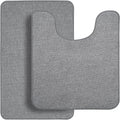 Bathroom Rugs Set 2 Pieces,Thin Bathroom Mats,Toilet Rugs,Quick Dry,Non-Slip,Machine Washable,Low