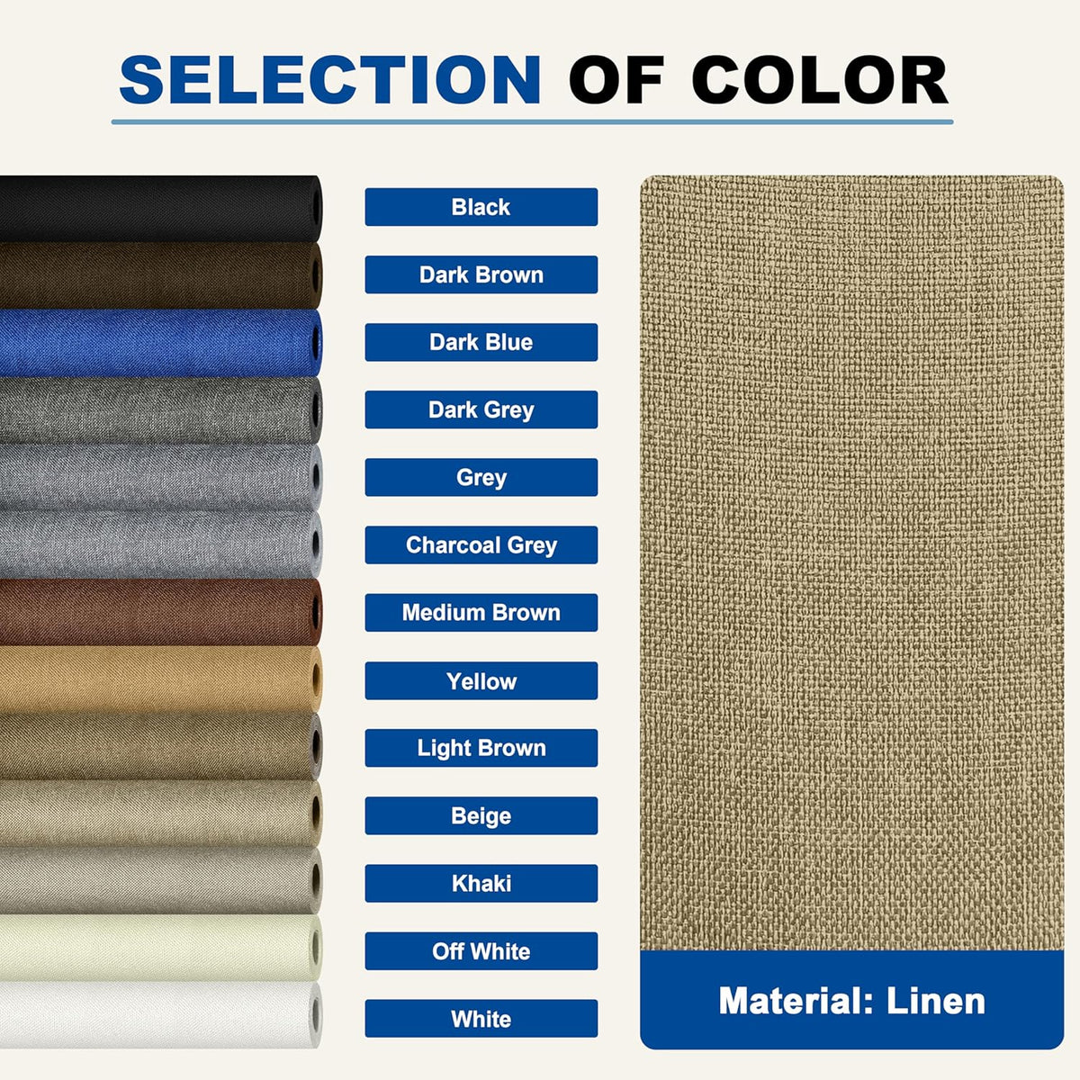 KING MOUNTAIN Linen Repair Patches, Self-Adhesive Linen Fabric Patches,16X80 inch Extra Size, Multi