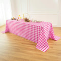 Classic Gingham Buffalo Tablecloth Fabric - Oblong 90x132 Inch Water Proof Checkered Table Cloth