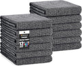Homaxy Premium Kitchen Towels(18”x 28”, 12 Pack), Large Cotton Kitchen Hand Towels, Flat and Terry