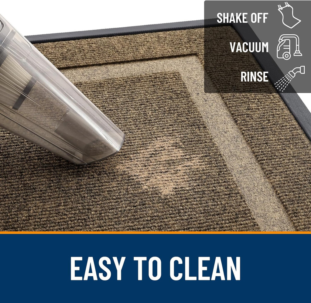 OLANLY Front Door Mat Indoor Outdoor Entrance, Waterproof All-Season, All-Weather Doormat, Sturdy