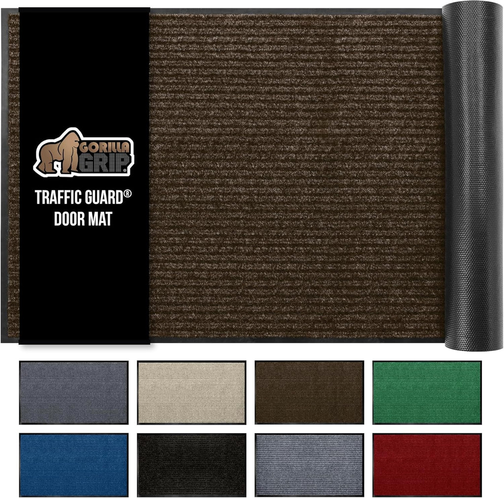 GORILLA GRIP Traffic Guard Door Mat, 72x48, Heavy Duty Welcome Mats, Commercial Office Space