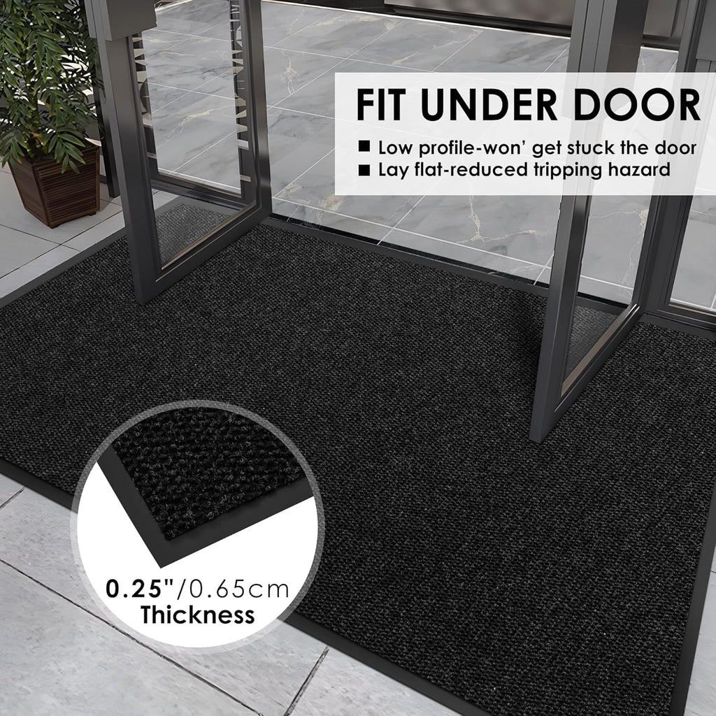 2′ x 43′ Front Door Mat Indoor Outdoor Entrance, Commercial Floor Mat Heavy Duty Dirt Trapper