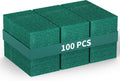 100 Pack Green Scouring Pads 3x4 Inch – Heavy Duty, Non Scratch Scrub Pads Bulk for Kitchen