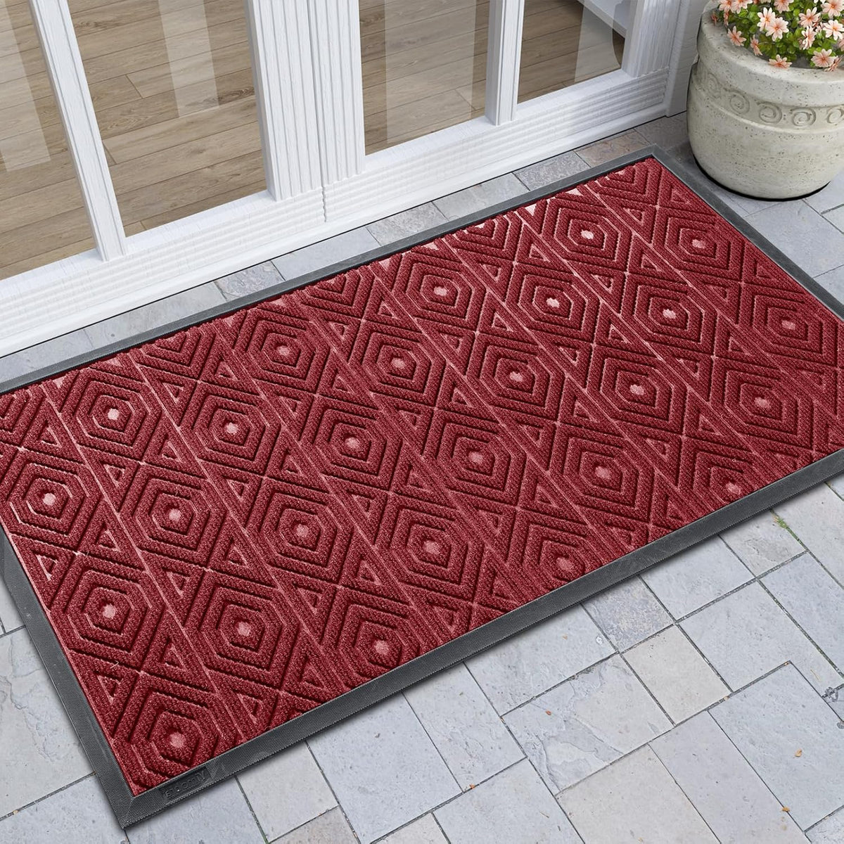 Yimobra Door Mat, Outdoor Indoor Entrance Welcome Mat, Heavy Entry Front Door Mat, Stain & Fade