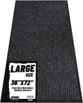 Front Door Mat Indoor Outdoor Entrance, 36" x 72" Dirt Resistant and Absorbent Door Mat, TPR