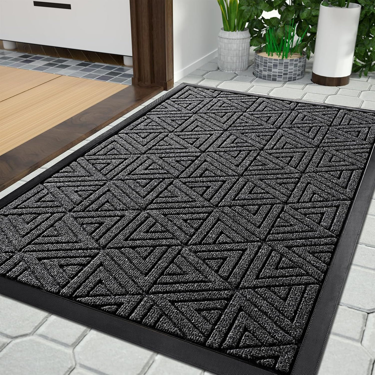 Yimobra Outdoor Mats for Front Door 29.5x17, All-Weather Waterproof Non-Slip Outdoor Door Mat