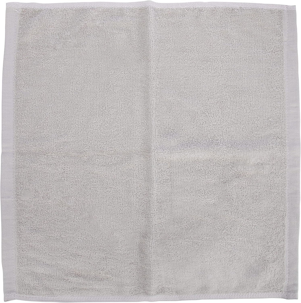 Superio Cotton Terry Washcloths Grey Towels 100% Cotton Cleaning Cloth 16" Rags Wash Clothes for