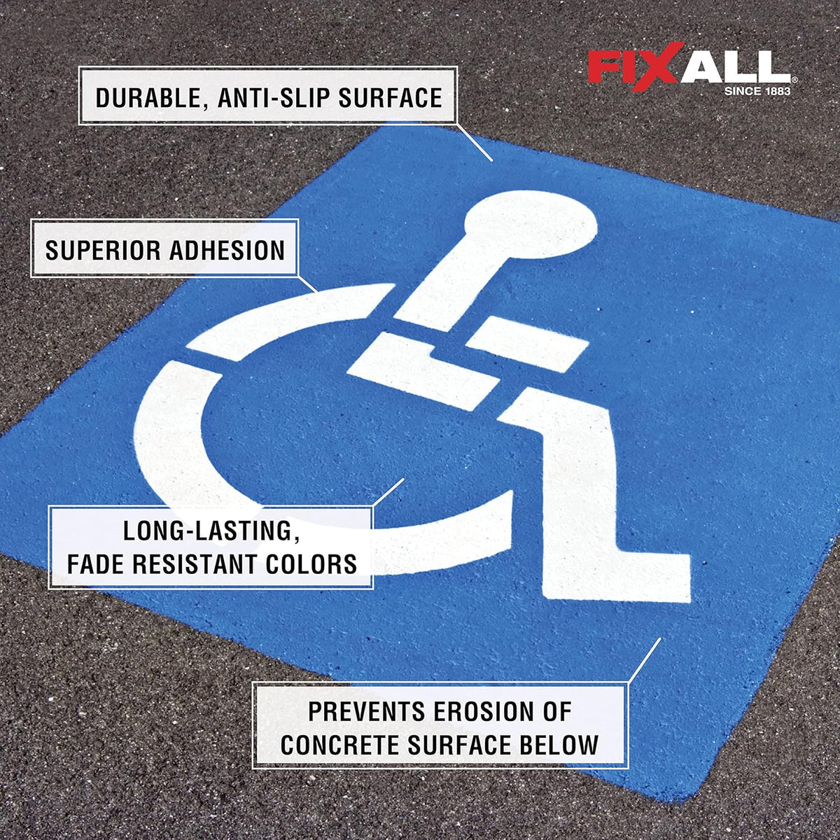 FIXALL Skid Grip Anti-Slip Coating, 1 Gallon, Jet, Exceeds ADA Standards, Ideal for Safety Areas
