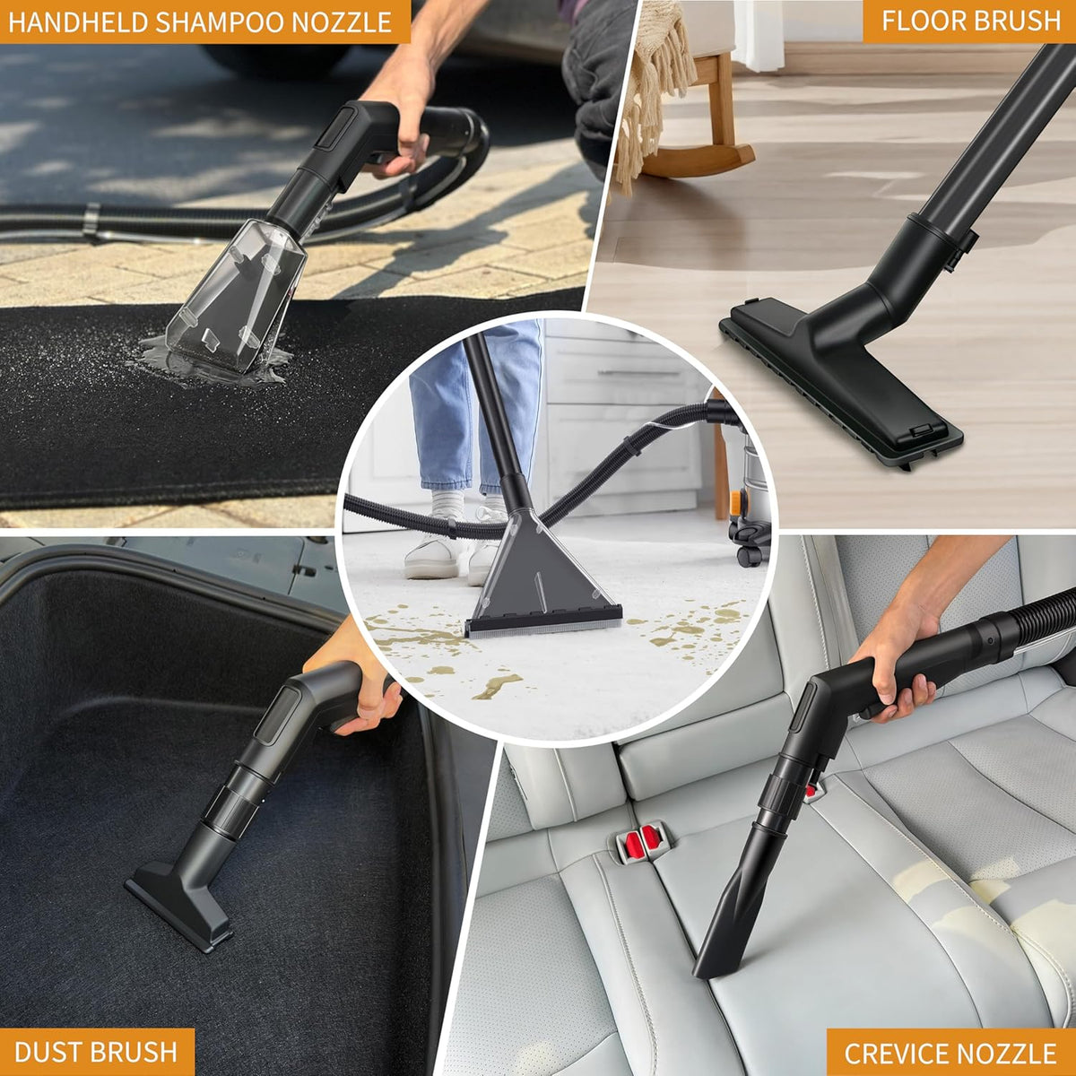 [EFN Clearance] Shop Vacuum Wet and Dry, 6 Gallon 5.5 Peak HP, 3 in 1 Wet/Dry/Upholstery Shop Vac