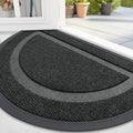 OLANLY Half Circle Door Mat Indoor Outdoor Entrance Welcome, Waterproof All-Season, All-Weather