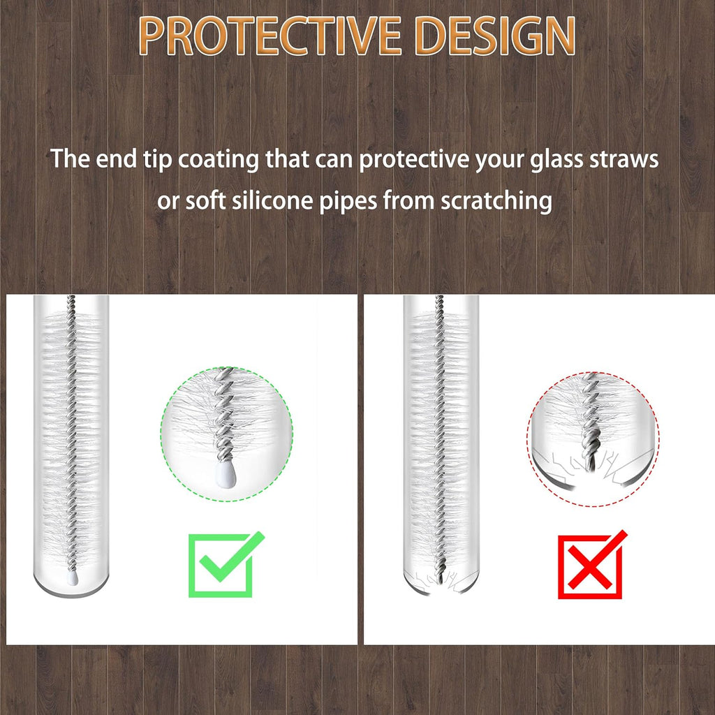 ClDYAUST Straw Cleaner Brush Extra Long 12 Inch, Straw Brush Extra Long with 304 Stainless Steel