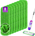 Reusable Mop Pads for Swiffer PowerMop, 8 Pack Microfiber Mop Pad Refill with Scrubber Strips for