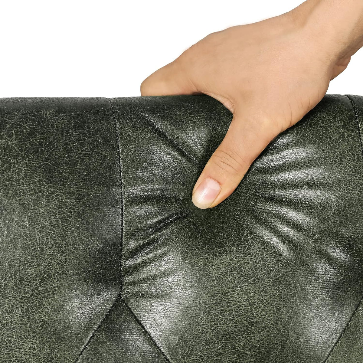 Joveco Storage Ottoman Rectangular Tufted Upholstered Ottomans with Rivet, Footrest Footstool Seat