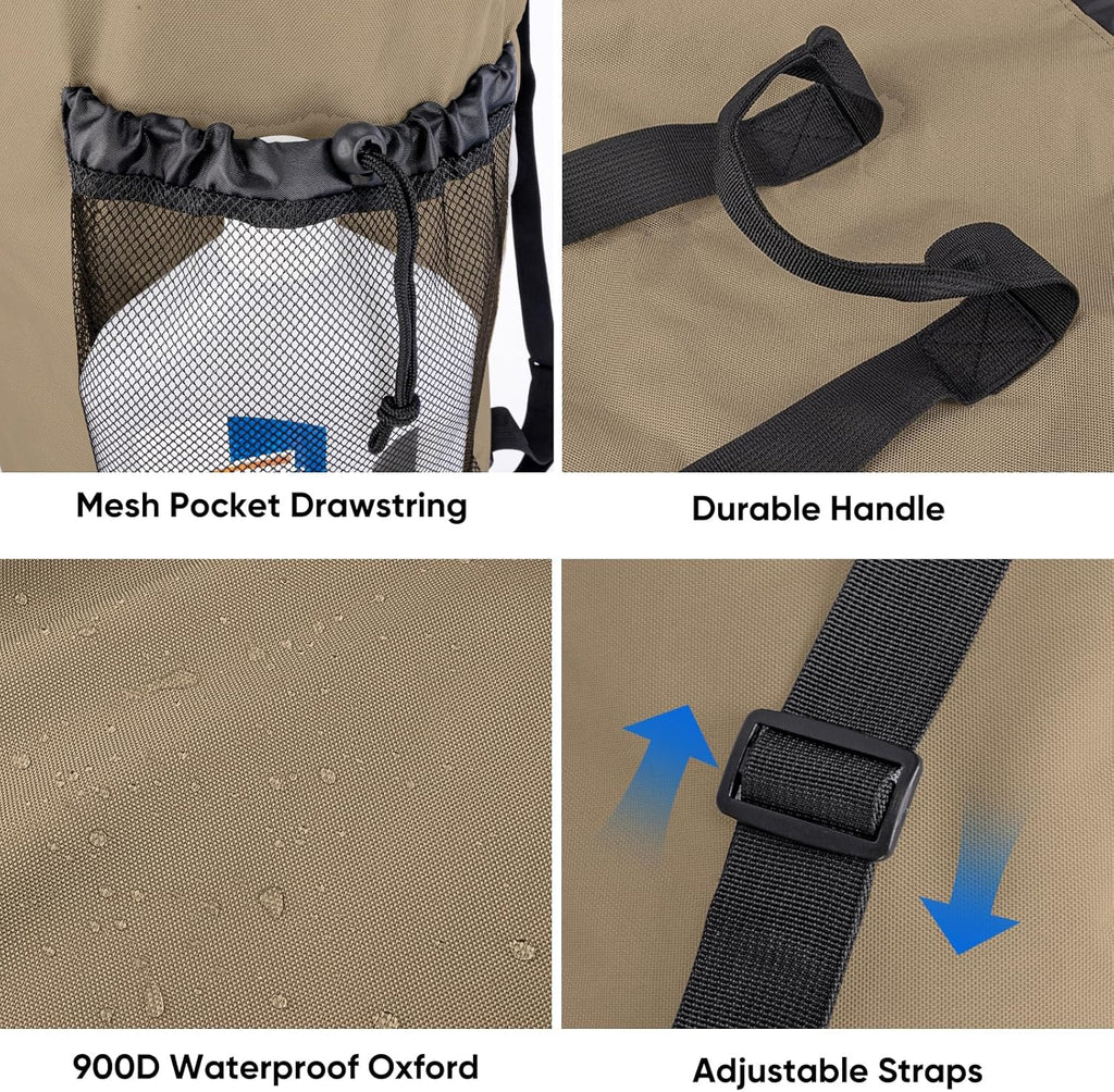 BALEINE 120L Laundry Bag Backpack, 900D Oxford Fabric Large Travel Laundry Bags with Shoulder
