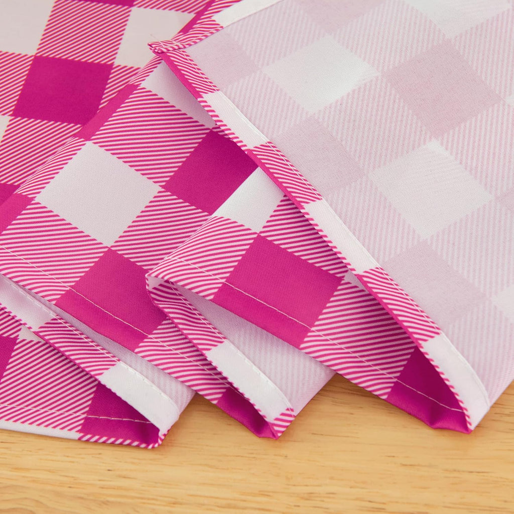 Classic Gingham Buffalo Tablecloth Fabric - Oblong 90x156 Inch Water Proof Checkered Table Cloth
