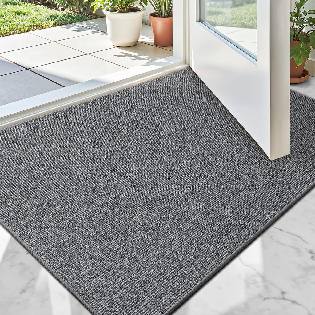LUMI Indoor Door Mat 32"x48", Ultra Thin Low Profile Non-Slip Doormat for Home Entrance, Absorbent